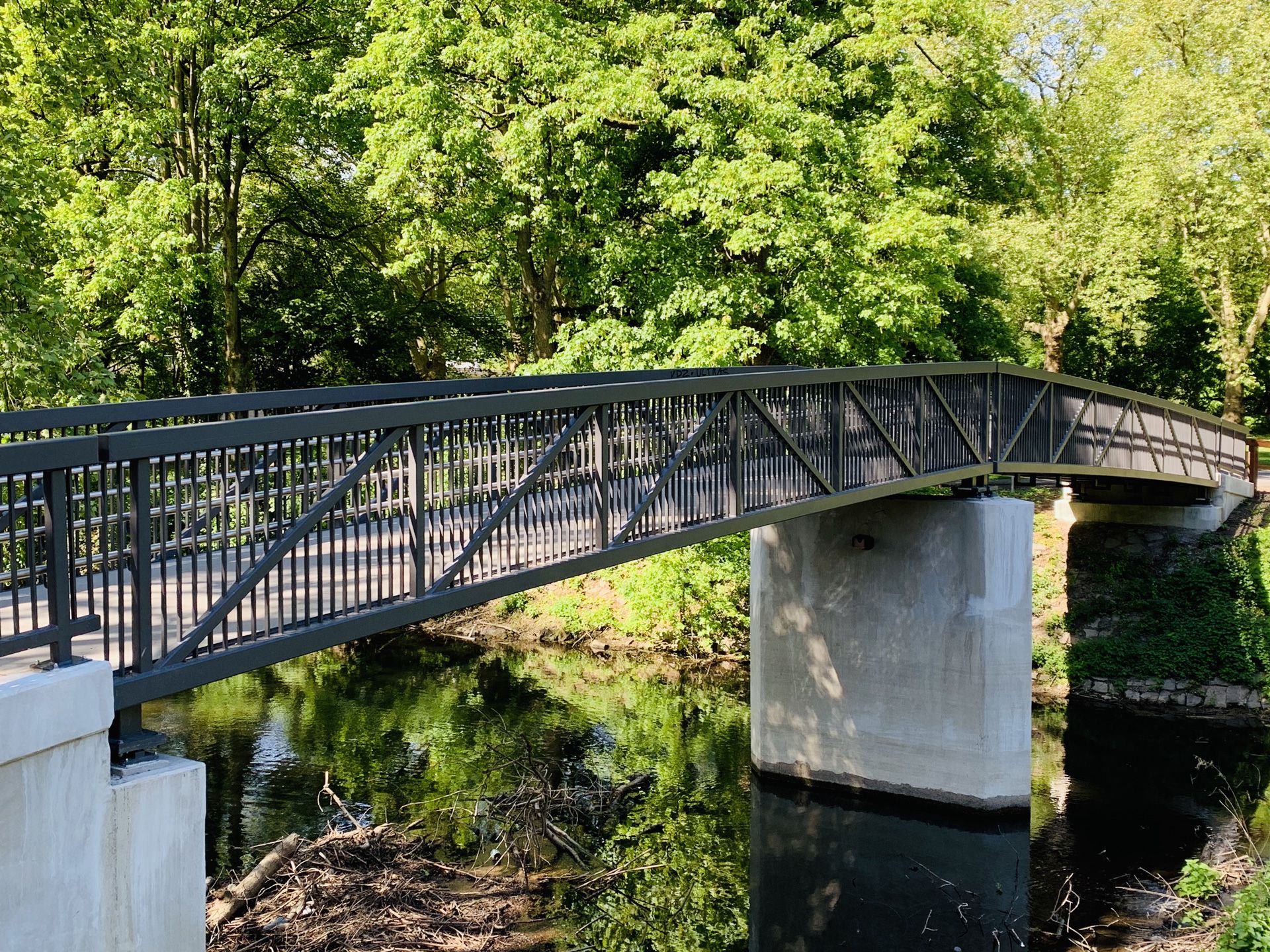 Brücke Brehminsel Essen - Stahlbauarbeiten