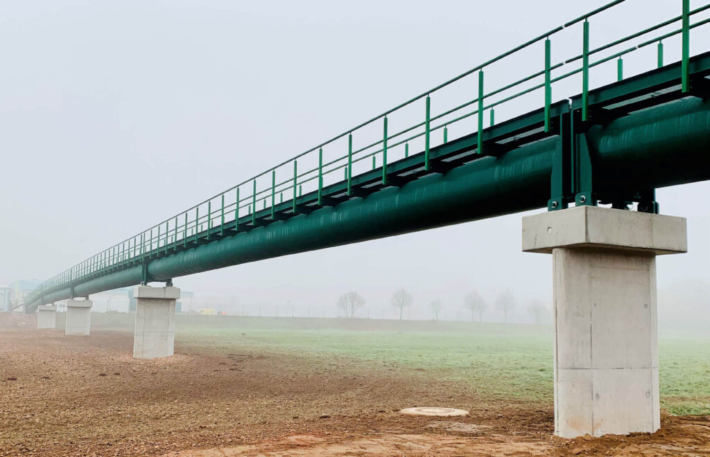 Fuß- und Radwegbrücke zur Kläranlage, Bad Kreuznach – Stahlbau von Rohr- und Metallbau Busch