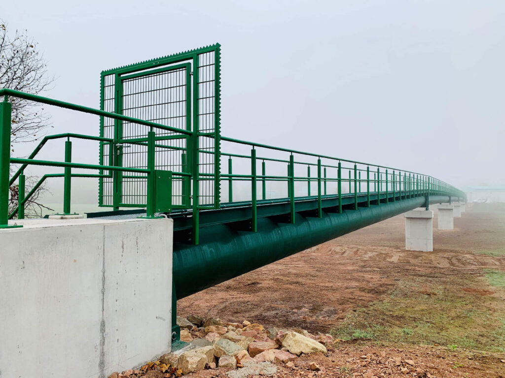 Fuß- und Radwegbrücke zur Kläranlage, Bad Kreuznach – Stahlbau von Rohr- und Metallbau Busch